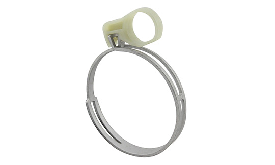 预张开钢带式弹性卡箍(图1) 预张开钢带式弹性卡箍(图1)